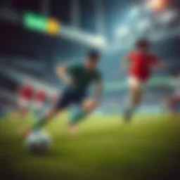 A dynamic soccer match showcasing the excitement of betting