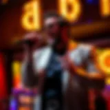 Andrew Dice Clay performing live at Parx Casino, showcasing his signature style and charisma.