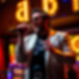 Andrew Dice Clay performing live at Parx Casino, showcasing his signature style and charisma.