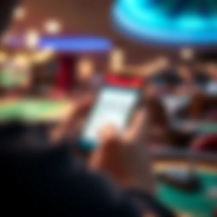 Exploring Bet 365 App Features User navigating through Bet 365 app features