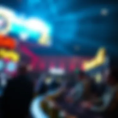 Electric Atmosphere at Caesars Sportsbook A vibrant atmosphere at a Caesars Sportsbook location during a sports event