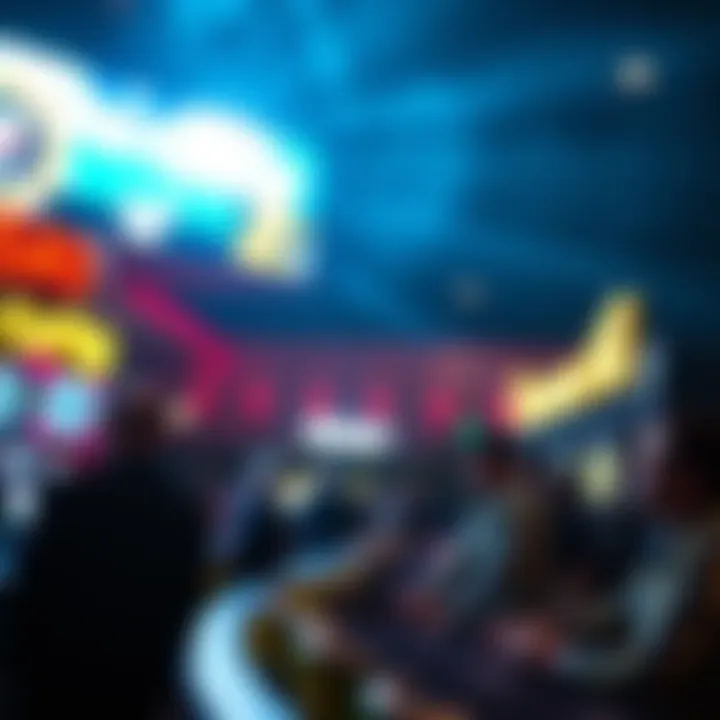 Electric Atmosphere at Caesars Sportsbook A vibrant atmosphere at a Caesars Sportsbook location during a sports event