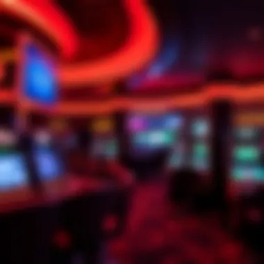 Inside a Caesars Sportsbook: A Closer Look Interior view of a Caesars Sportsbook location showcasing betting kiosks and screens