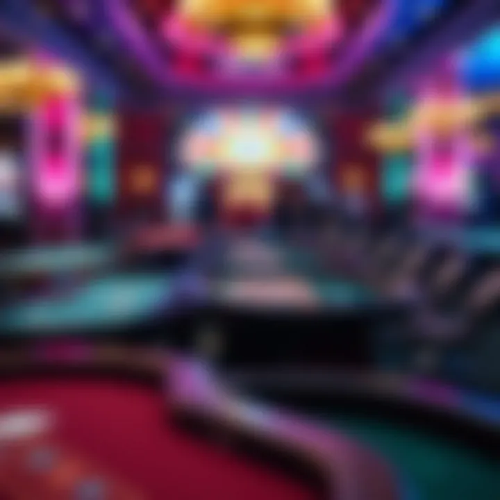A vibrant display of classic casino table games