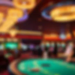 Elegant view of Circa Casino's vibrant gaming floor