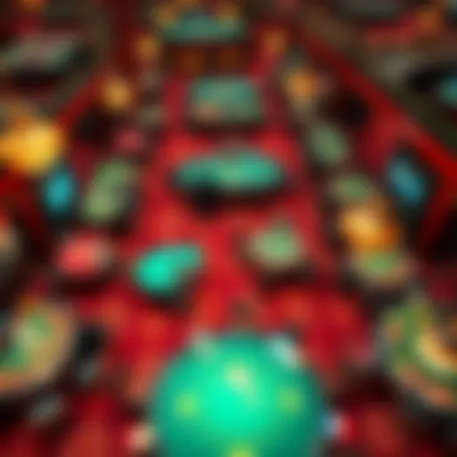 Aerial View of Strat Casino Aerial view of a strat casino showcasing gaming tables and vibrant atmosphere