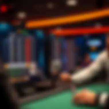 The Role of Technology in Modern Poker A digital display showcasing tournament statistics and player rankings