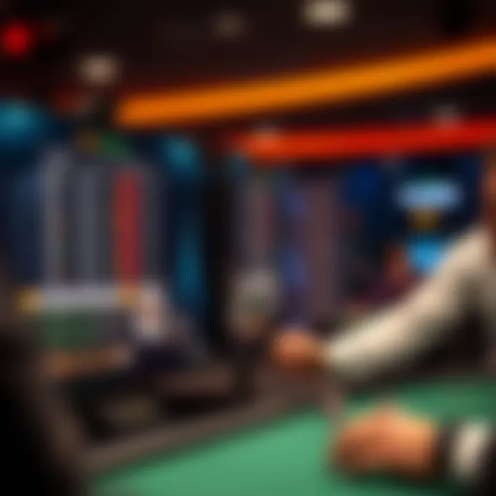 The Role of Technology in Modern Poker A digital display showcasing tournament statistics and player rankings