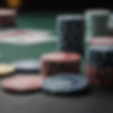 Poker Chips and Cards Close-up of poker chips and cards symbolizing strategy in play
