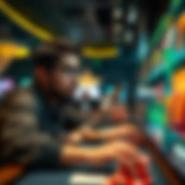 Digital Gaming Experience in Online Casinos Player engaging with a digital gaming platform