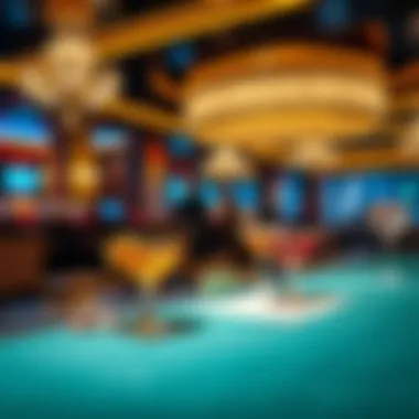 Elegant bar area within an adult-only casino featuring sophisticated drinks