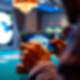 A user engaging with a three card poker app on a mobile device