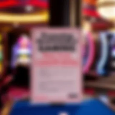 Promoting Responsible Gaming Practices A responsible gaming informational sign in a casino