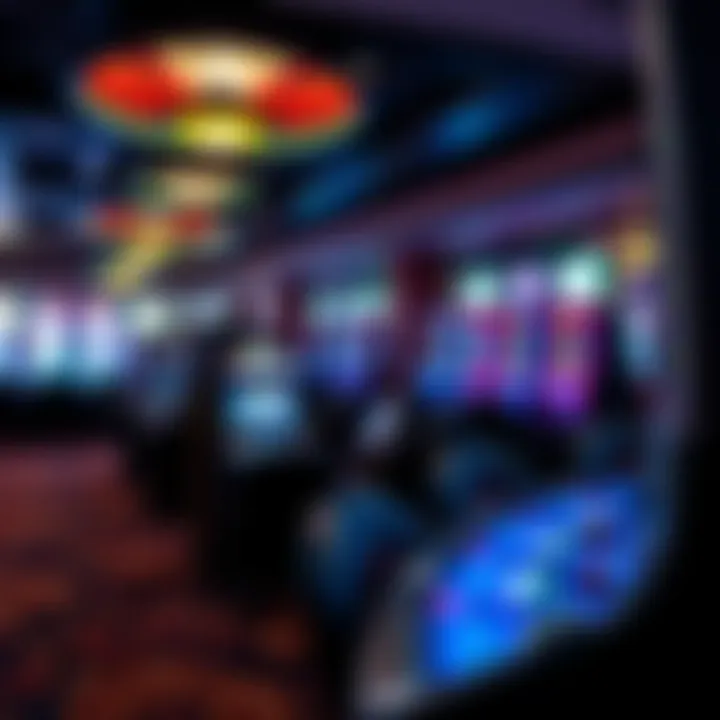 Interior shot of a casino floor filled with gaming tables and slot machines