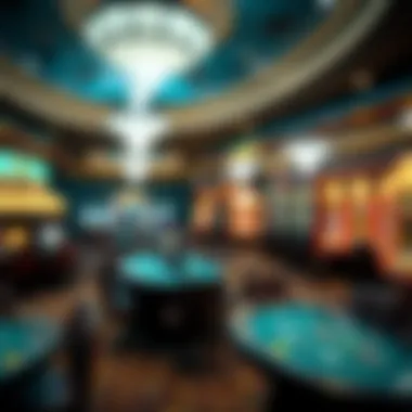 Interior Gaming Floor of Casino Interior gaming floor of a casino