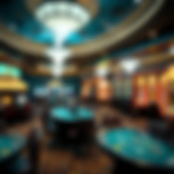 Interior Gaming Floor of Casino Interior gaming floor of a casino