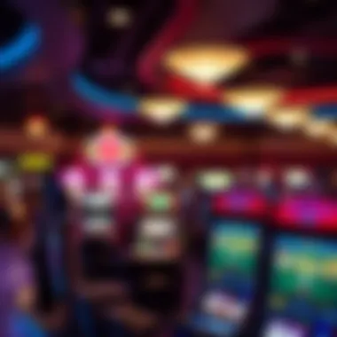 Gaming Floor with Slot Machines Interior gaming floor showcasing a variety of slot machines