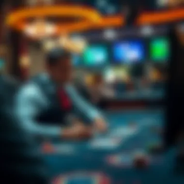 Engaged in Online Blackjack A player engaged in a thrilling online blackjack session