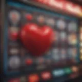 Virtual gaming interface showcasing Heart Vegas Slots