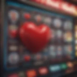 Virtual gaming interface showcasing Heart Vegas Slots