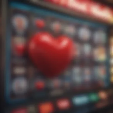 Virtual gaming interface showcasing Heart Vegas Slots