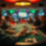 A vibrant cash game setup showcasing various gaming elements