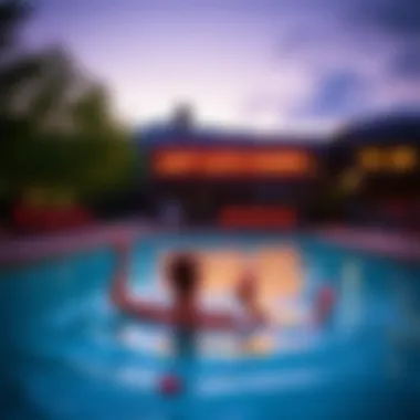 Poolside Relaxation Near Casino Relaxing Poolside Retreat