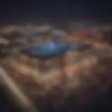 Aerial view of Washington PA casinos showcasing vibrant nightlife