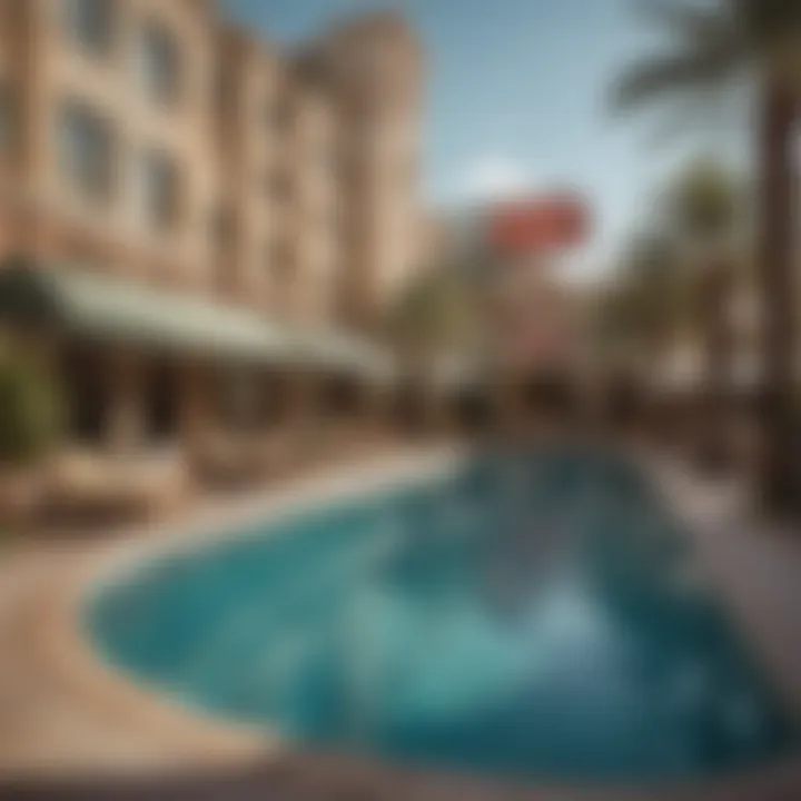 Refreshing pool area at a resort-style hotel