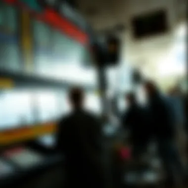 A detailed look at the betting booth displaying odds and options for punters.