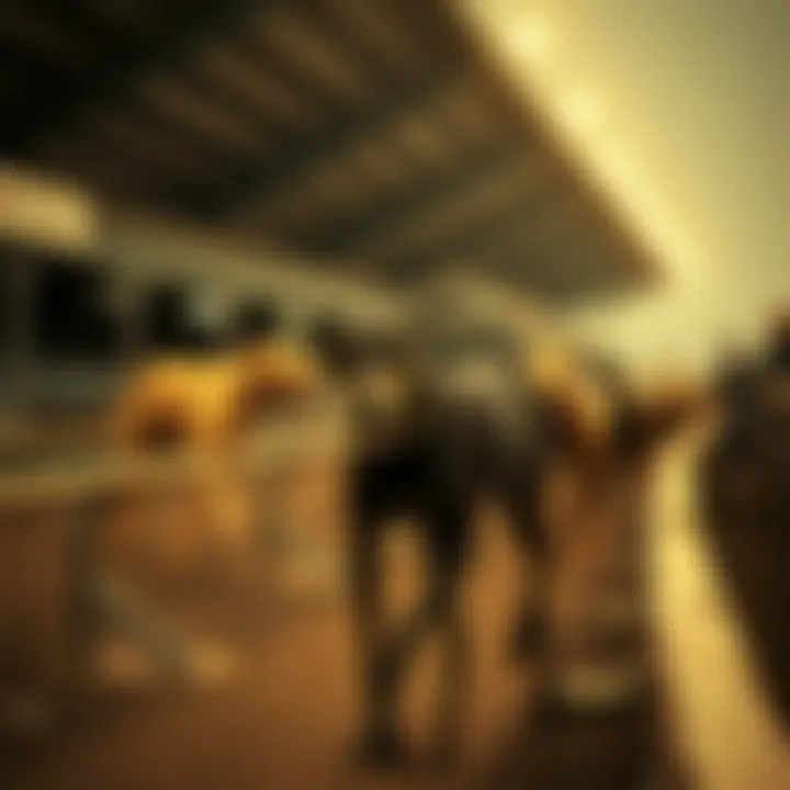 An old photograph showcasing the historic significance of greyhound racing.