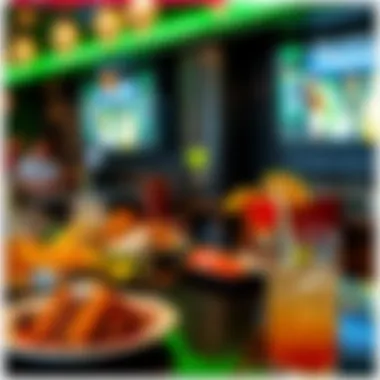 Culinary Offerings at MGM Sports Bars A diverse menu featuring gourmet food and refreshing beverages at MGM