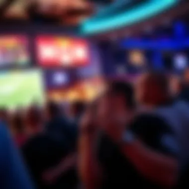 Live Sports Excitement at MGM Excited fans cheering during a live sports event at MGM