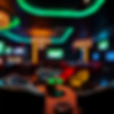 Elegant Lounge Experience in MGM Sports Bars A stylishly designed lounge area within an MGM sports bar