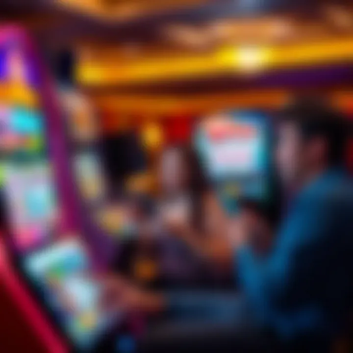 An engaging scene of players enjoying free slot games on various devices