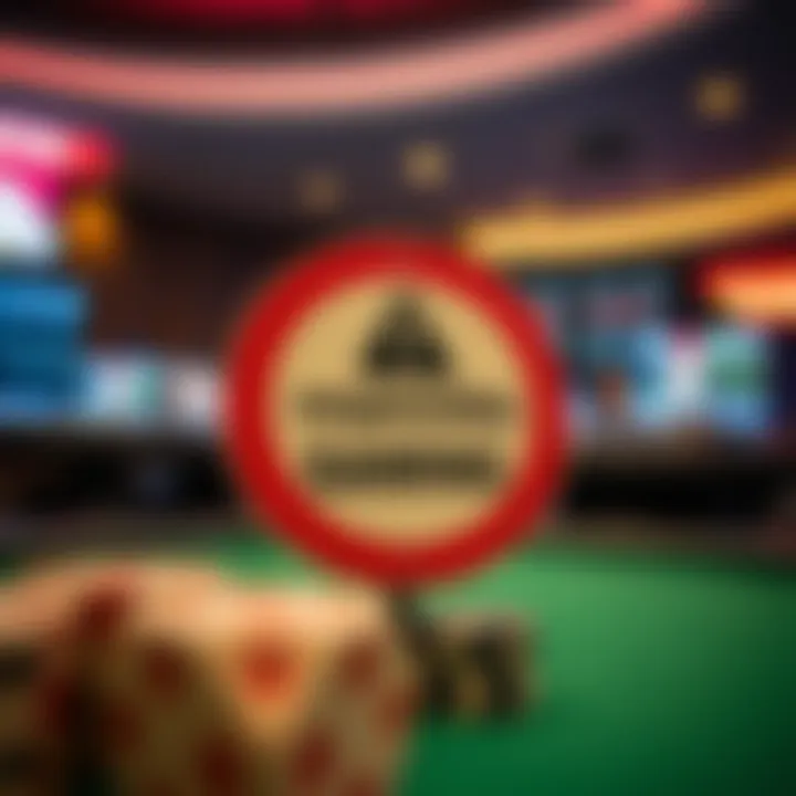 A caution sign symbolizing responsible gaming