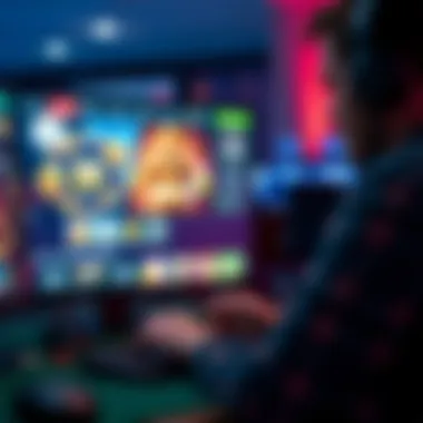 Engaging Online Gaming Site Interface A visually appealing interface of a popular online gaming site