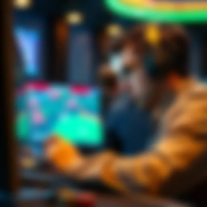 A person analyzing gaming strategies on a digital platform