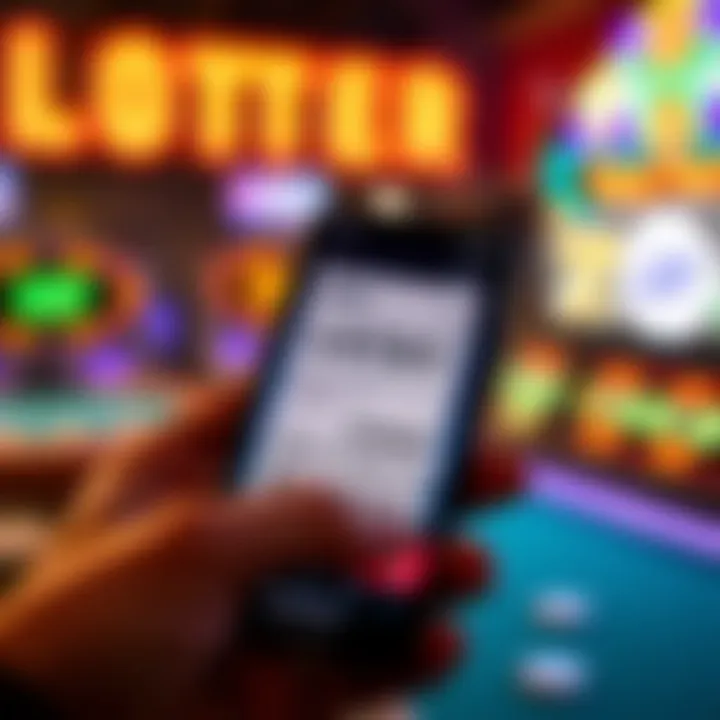 Digital lottery ticket on a smartphone screen