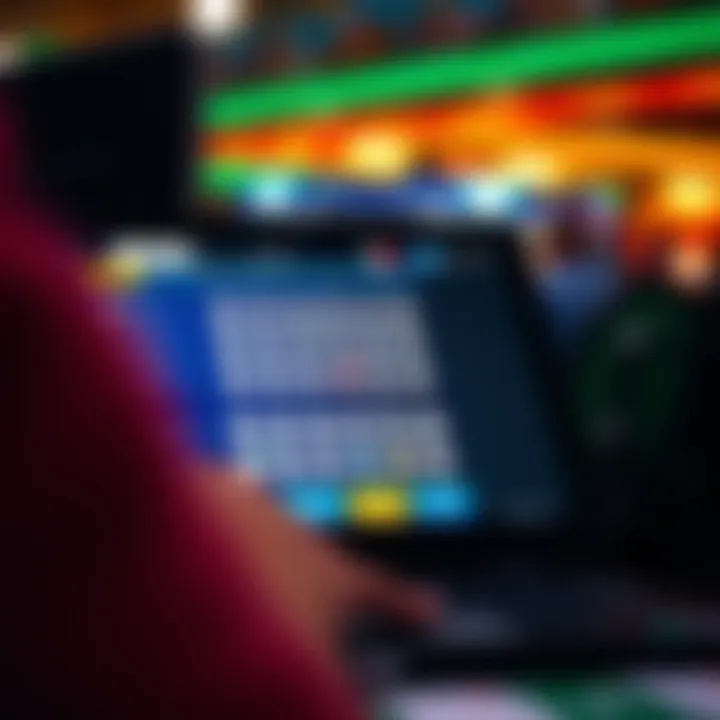 User interface of an online lottery platform