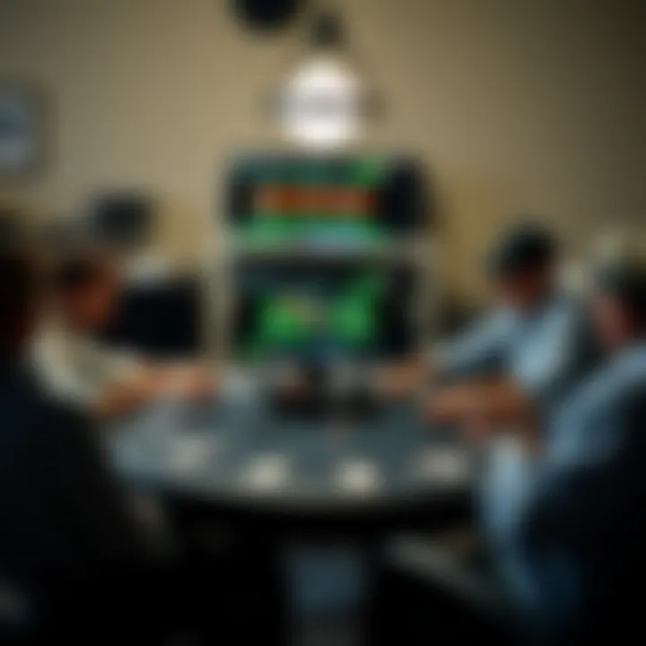 Organized Home Poker Game Setup Organized poker game setup with software assistance