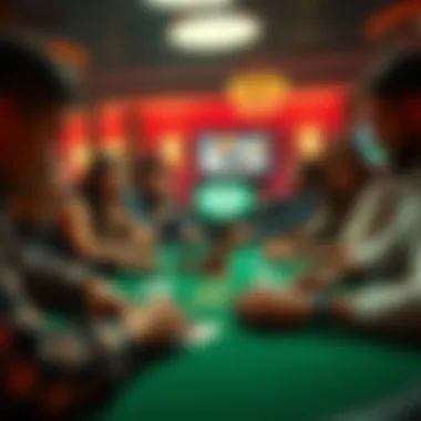 Engaging Virtual Poker Experience A group of players engaged in a virtual poker game
