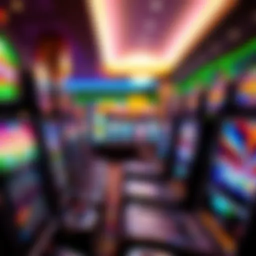 Vibrant display of premier slot machines at Hollywood Casino