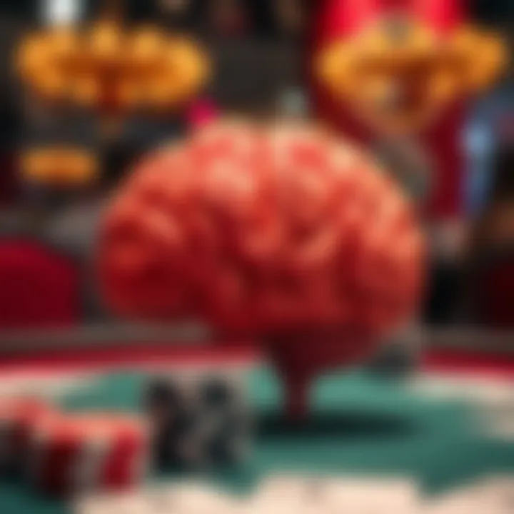 Understanding the Psychology Behind Poker An illustration of a brain depicting the psychology of gameplay.