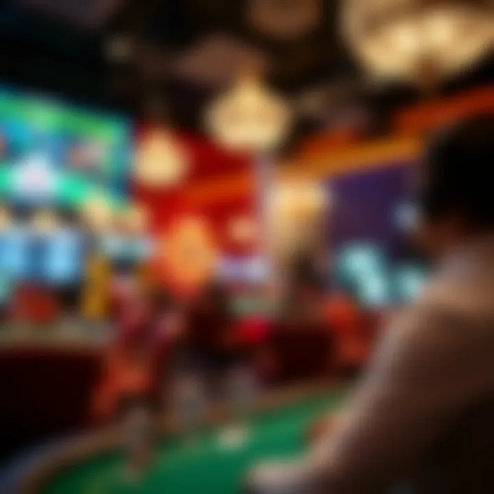 An engaging screen showing a live dealer game in a virtual casino setup