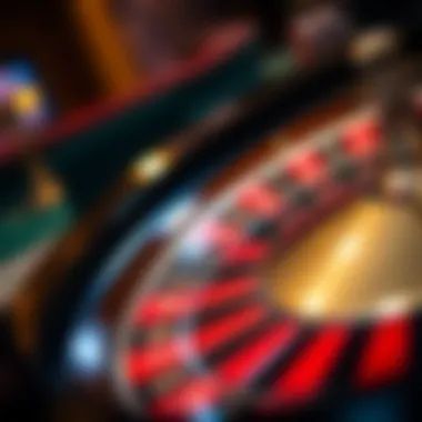 An artistic representation of a roulette wheel highlighting various betting options.