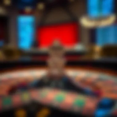 A visual representation of inside and outside bets on a roulette table.