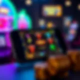 Slot Game Interface on iPhone Vibrant display of slot game interface on an iPhone