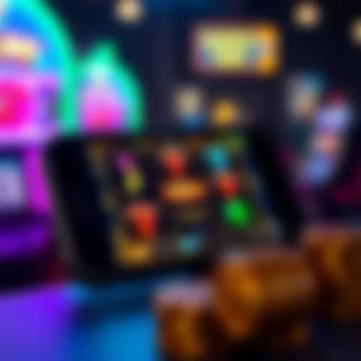 Slot Game Interface on iPhone Vibrant display of slot game interface on an iPhone