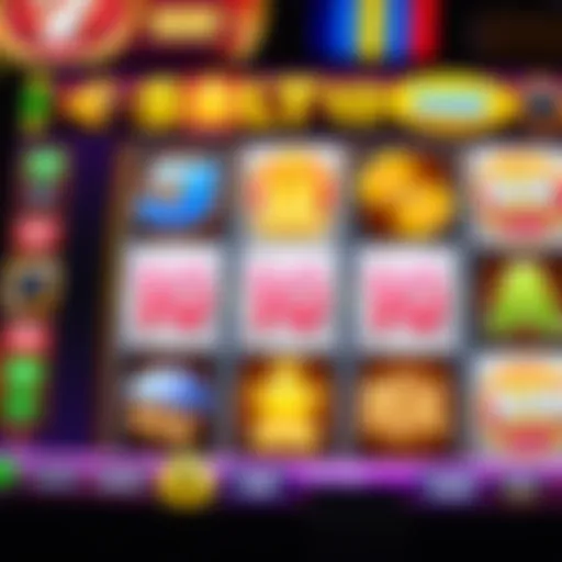 Vibrant Online Slot Game A vibrant online slot game interface showcasing multiple reels and colorful symbols
